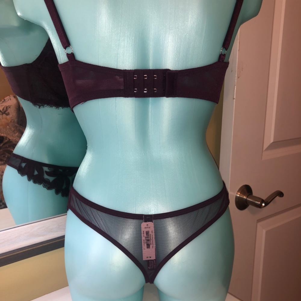 Victoria’s Secret African Violet Lined Demi & Thong 34D/M NWT - Picture 5 of 6
